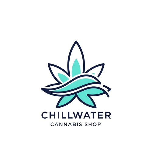 Chillwater Cannabis Shop Logo - Calm the Noise, Find Your Better Design by Kavinda Malaka