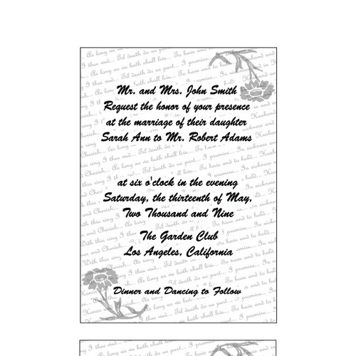 Letterpress Wedding Invitations Design by Andrea S