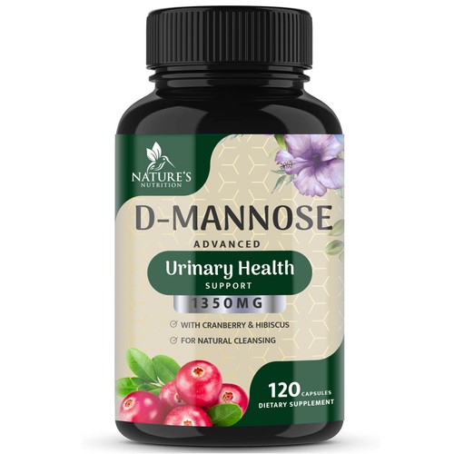 Colorful D-Mannose Design Needed for Nature's Nutrition Design by R O S H I N