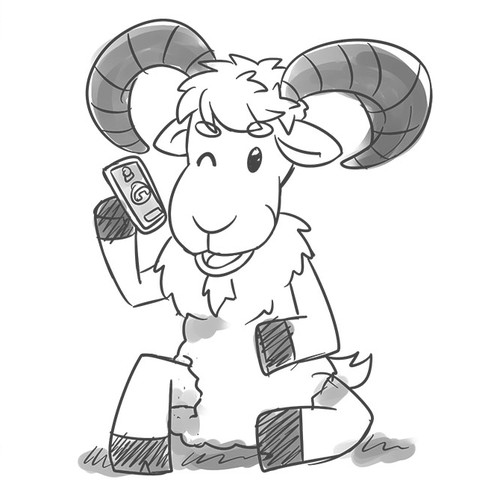 Cute/Funny/Sassy Goat Character(s) 12 Sticker Pack Réalisé par lucidmoon