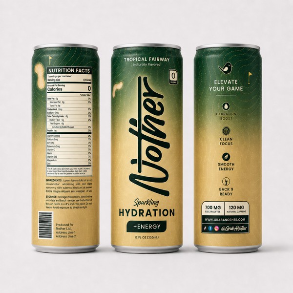 Premium Topographic Golf-Inspired Can Design