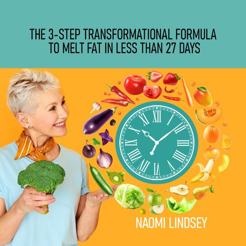 Compelling intermittent fasting book cover design to appeal to women over 50 Design by Gergana ®