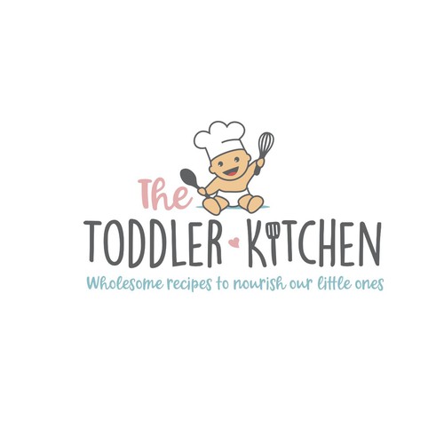 Fun logo for a food blog company focused on toddler and family nutrition and recipes. Design by meryofttheangels77