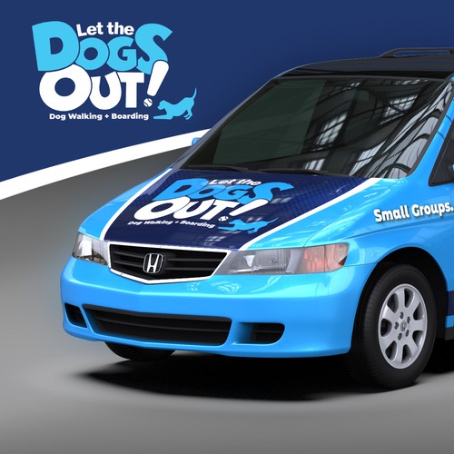 Design Design a Minivan Vehicle Wrap for Dog Walking Business di adelea