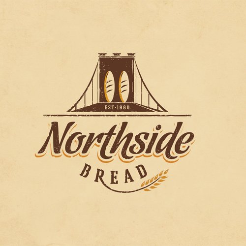 can you create a rustic logo for my bakery specializing in crusty, artisan bread? Design by Zvucifantasticno