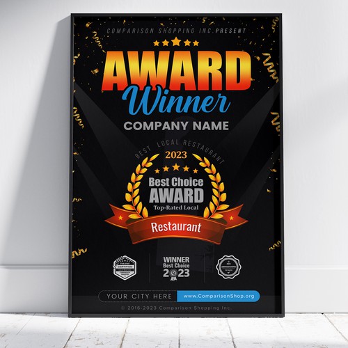 Design Poster For Award Winning Local Businesses por Monki D Loy