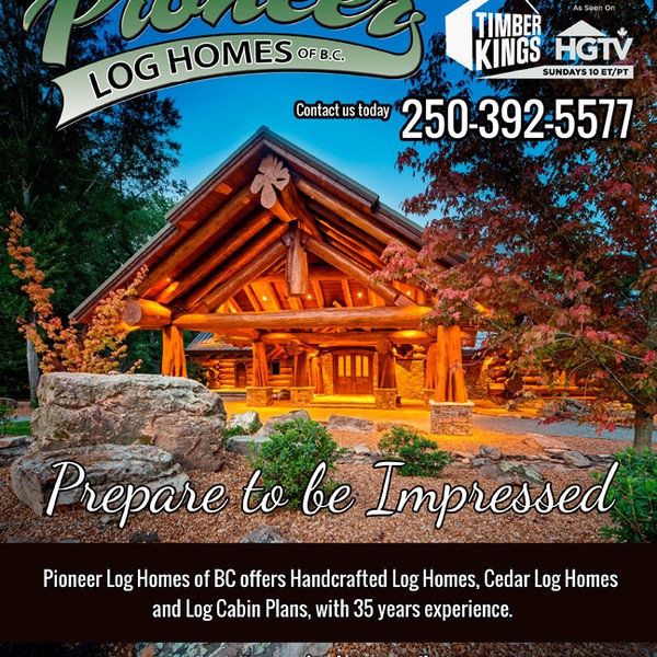 Magazine Ad Design showcasing our luxury log homes