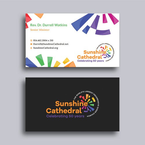 Business Card for Growing Progressing LGBTQ Church Design by Allin1 design