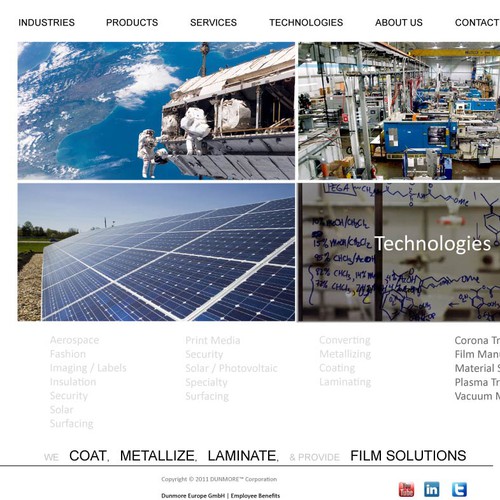 New website design wanted for DUNMORE Corporation Design by unike