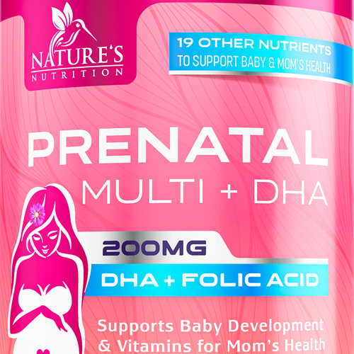 Prenatal Vitamins Label Design needed for Nature's Nutrition Réalisé par ZAKIGRAPH ®