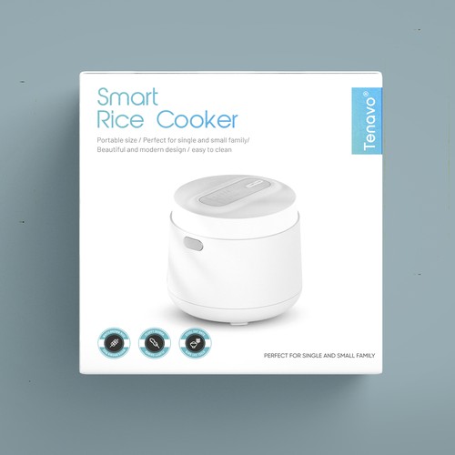 Design a modern package for a smart rice cooker Design by Shreya007⭐