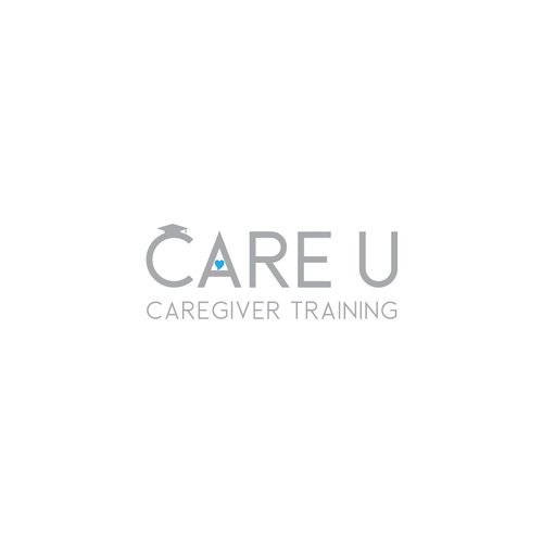 Fun yet sophisticated logo for our new training program, Care U. Design by ropix