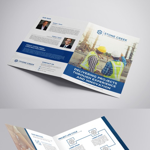 Brochure for Construction Company Design by Alphabet ♥