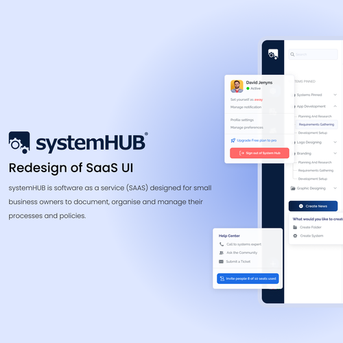 Redesign of SaaS UI Design by Creative juice ©