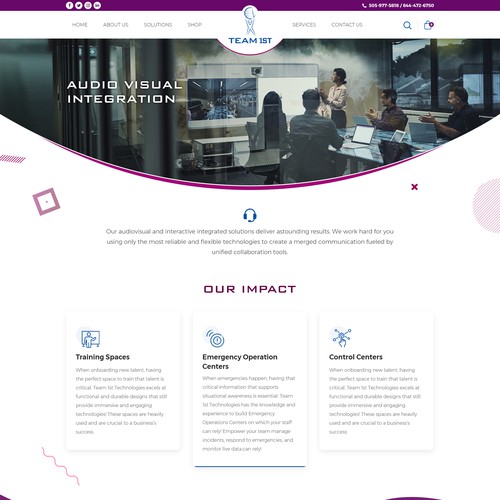 Technology Solutions Provider Website Design Framework Design by OMGuys™