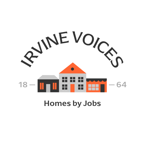 Irvine Voices - Homes for Jobs Logo Design by Megumi San