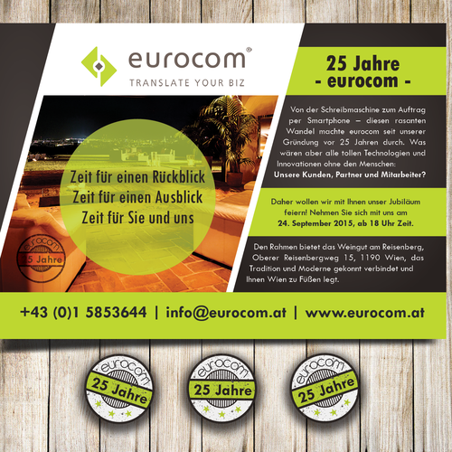 Design Fur 25 Jahr Jubilaum Postcard Flyer Or Print Contest 99designs