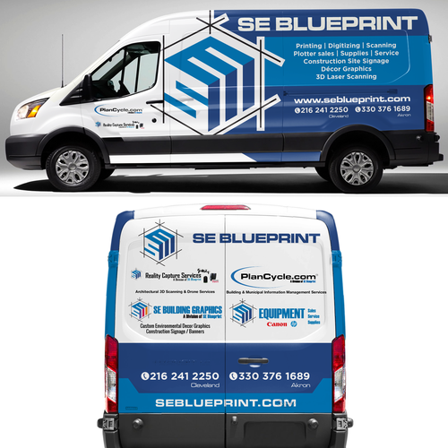 SE Blueprint  2023 Ford Van Wrap Design by theANUNGs