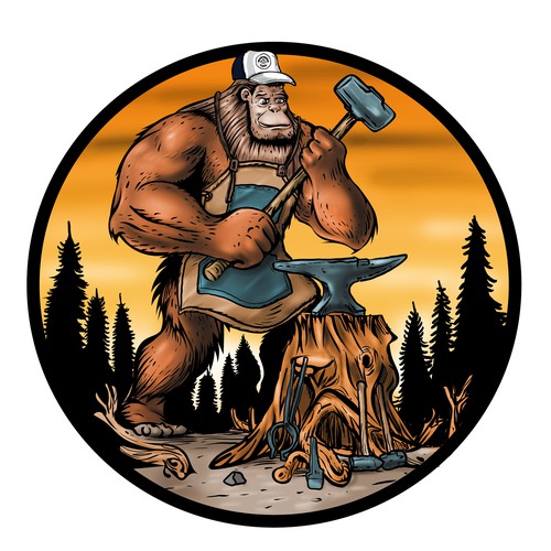 We need a Bigfoot mascot who is forging to showcase our brand Design réalisé par Judgestorm