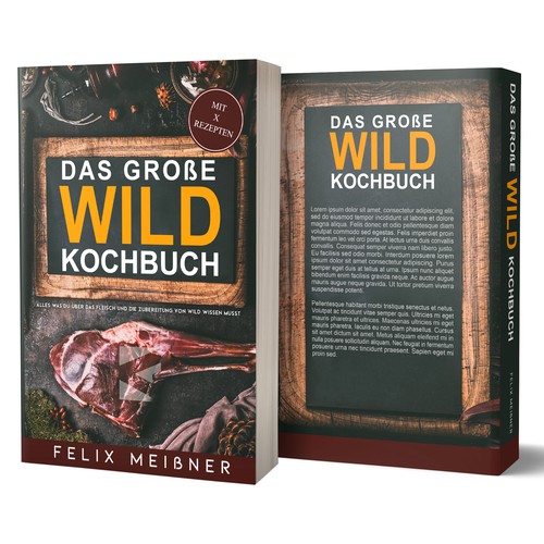 wild meat cookbook cover Design réalisé par JervyDesign