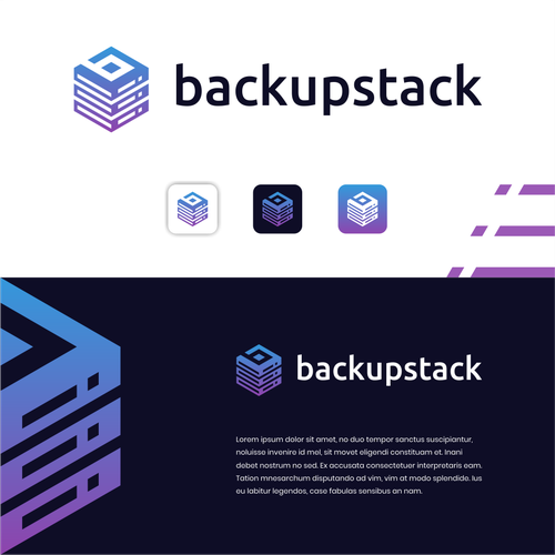 "Backup software design contest" winning Logo & brand identity pack