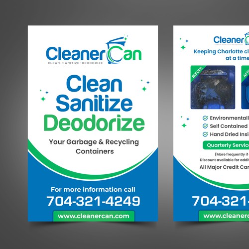Design a Promotional Flyer for Our Trash Can Cleaning Business Design by Artist@Joy Dey
