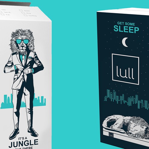 Illustrate an Awesome Urban Jungle onto Our Lull Mattress Box! Design von ANDREAS STUDIO