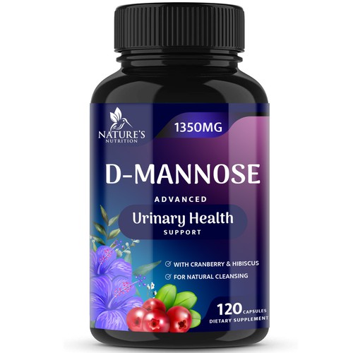 Colorful D-Mannose Design Needed for Nature's Nutrition Design by R O S H I N