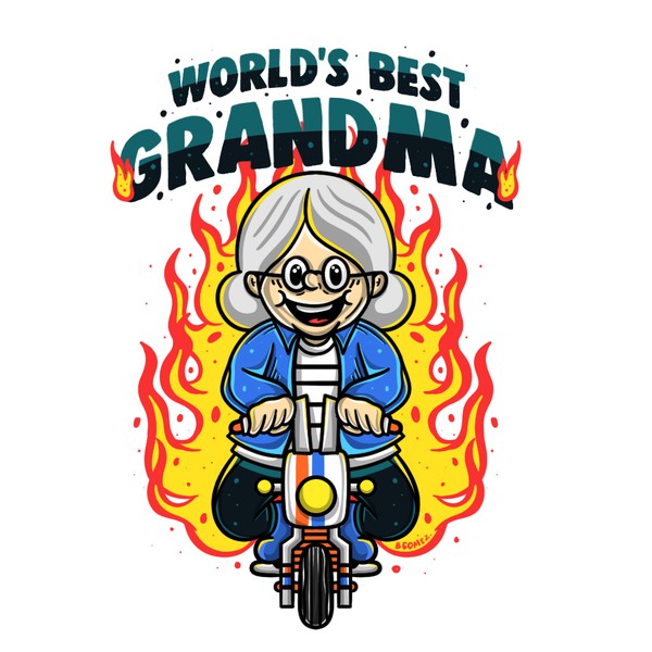 Design shirt with World's Best Grandma