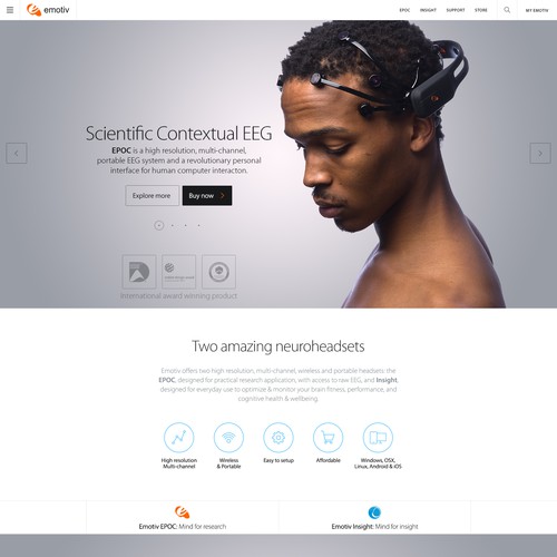 Redesign website for International Award Winning EEG system Design by Brace