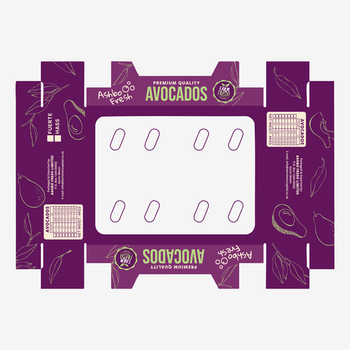 Avocado export box design Design by Pâmela Sansão ꕥ