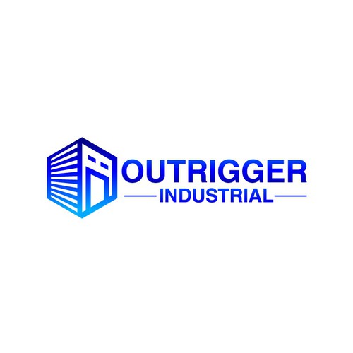 Rugged logo for a new industrial real estate development company called OUTRIGGER. Design by oceandesign