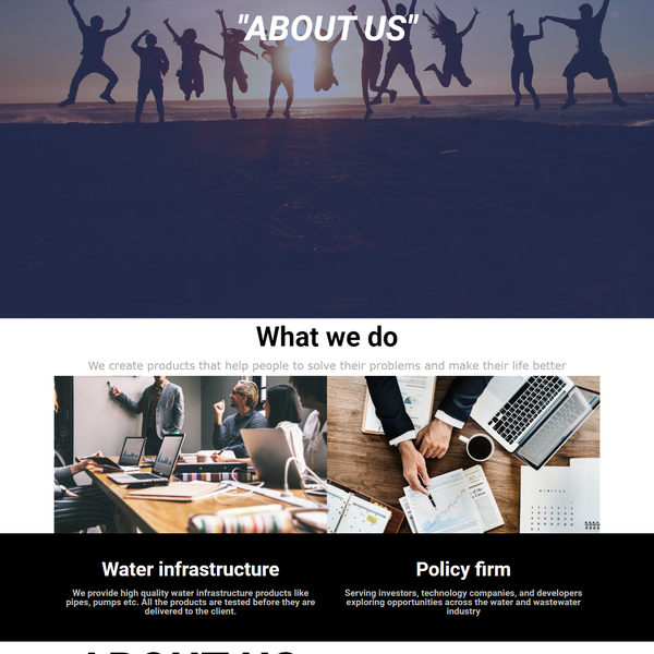 About us page design