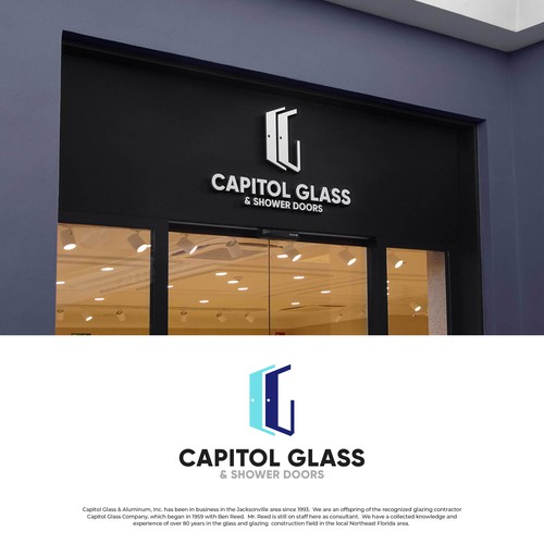 Capitol Glass (Shower Door Focus) Logo Design by Michael Diasz