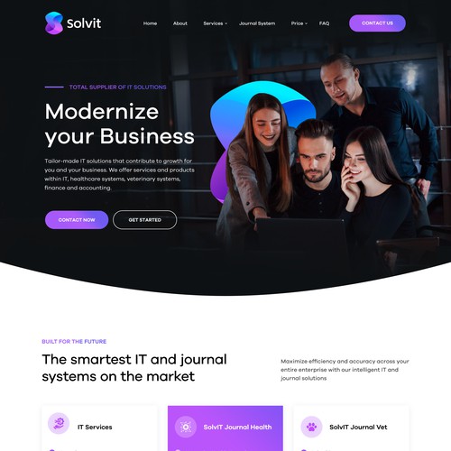 Design a new wordpress theme for an IT company in Norway Design by Visart Xquad