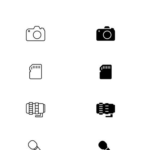 12 Category Icons Needed For Photo Video Rental Company Website Icon Or Button Contest 99designs