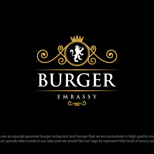 Luxury Lounge and Gourmet Burger Restaurant Logo | Logo design contest