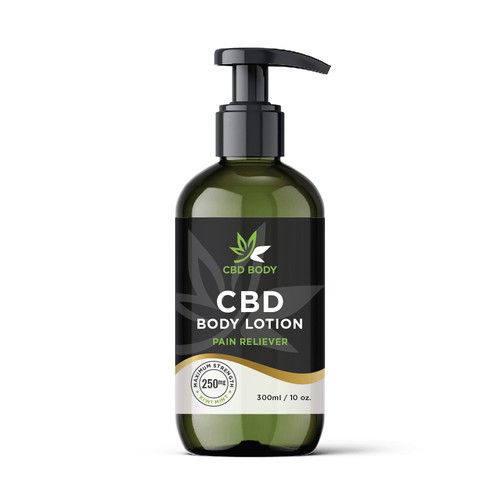 CBD Body Lotion Label Design Contest Design by MMX