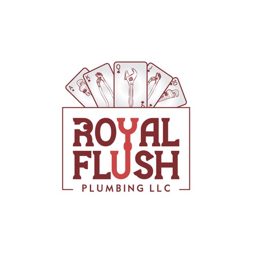 Royal Flush Plumbing Logo Diseño de Vanity Mind