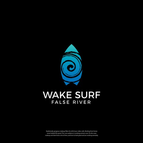 Edgy/sophisticated wake surf logo for a female/male group of wake surfers that embody a luxury life. Nothing predictable Design by gotchagraphicsdotcom