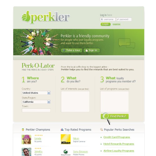 Design by pavot titled "perkler.com"