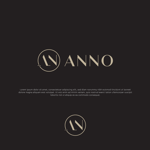 Craft a Unique Wordmark and Monogram for ANNO's Luxury Evening Wear Design von Logocentris™