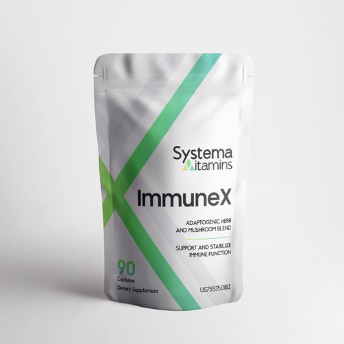 Modern and Fun Pouch Design for Natural Supplement brand Design by farhanubaid