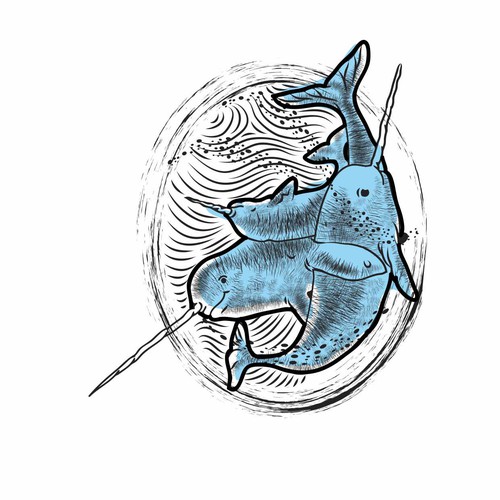 Narwhal artwork design Design by KERATULI®️