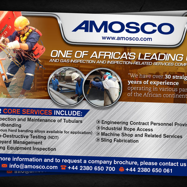 Diseño de sercor80 titulado &quot;Half-page colour advert for oil and gas services company&quot;