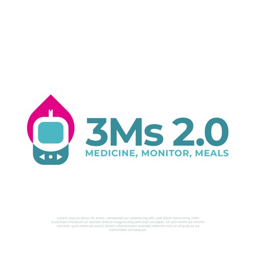 Logo for National Type 1 Diabetes Behavioral Health Research Study “3Ms 2.0” Design by Astart