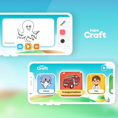 Design a cool and cute coloring app for kids! Design réalisé par Stefano Okti