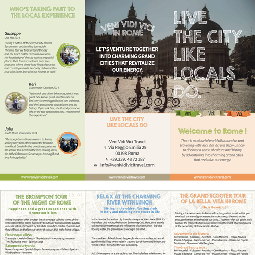 Let's venture togheter to create a charming brochure about the MIGHT OF ROME. Are you a REaL roman? Design by Hrle