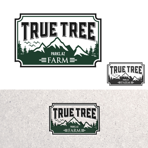 Organic logo for high elevation tree farm in Arizona. Design by Brainstorming_day