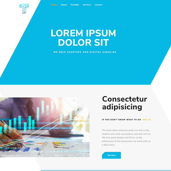 Digital agency webpages and branding feature design.